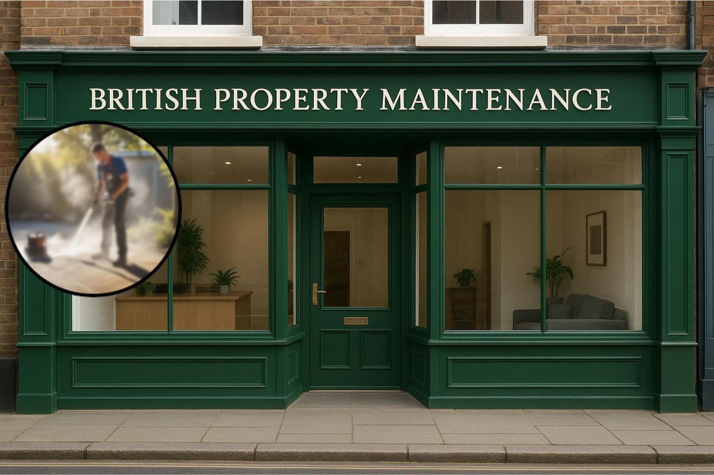 Double Fronted Shop Pressure Washing Service