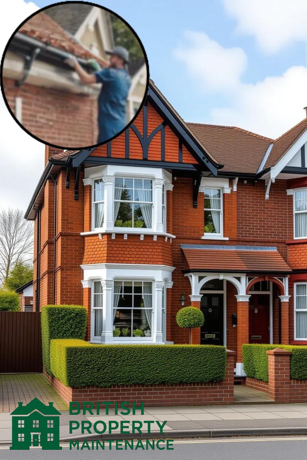 Semi-Detached House Roof Gutter Cleaning Service