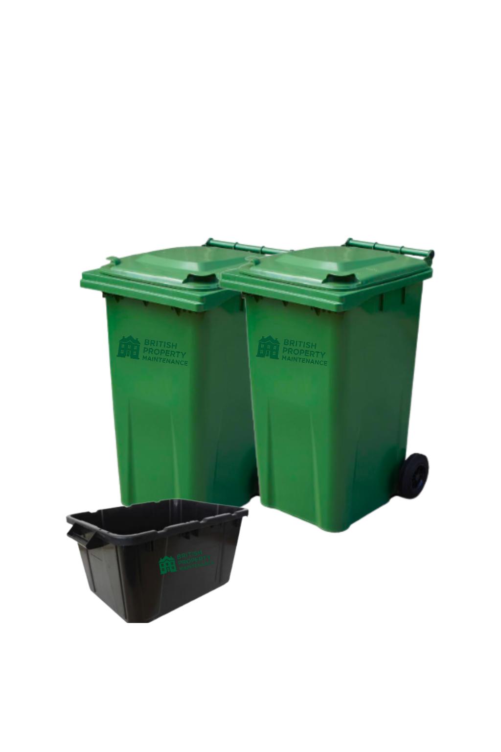 Two Bins and One Recycling Box Cleaning service