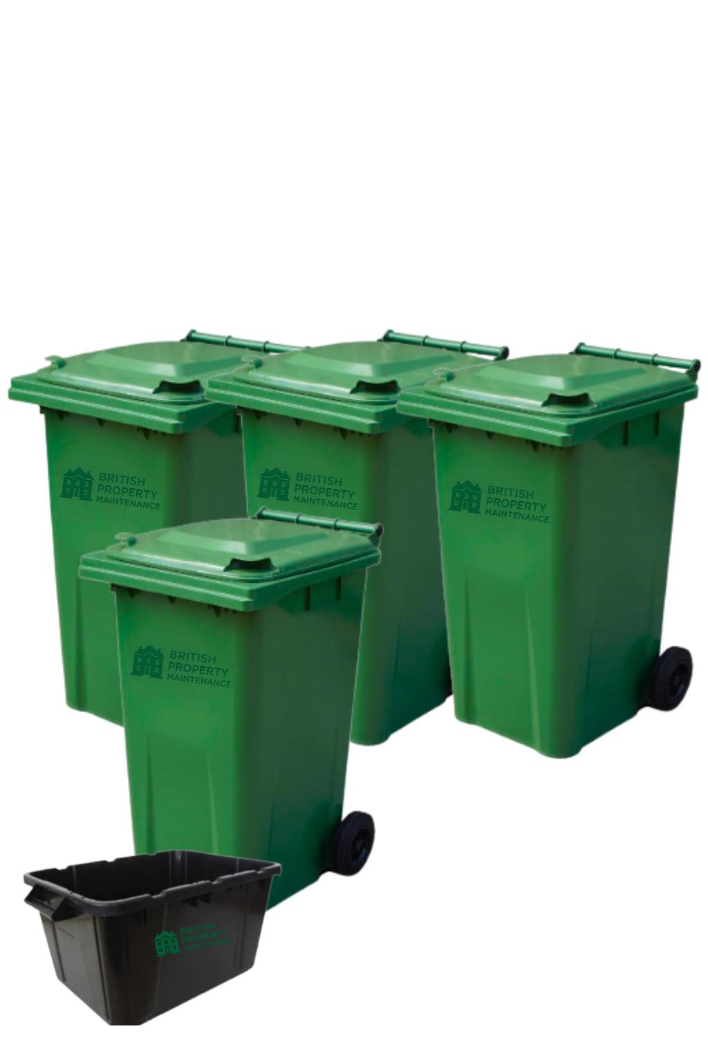 Four Bins and One Recycling Box Cleaning Service