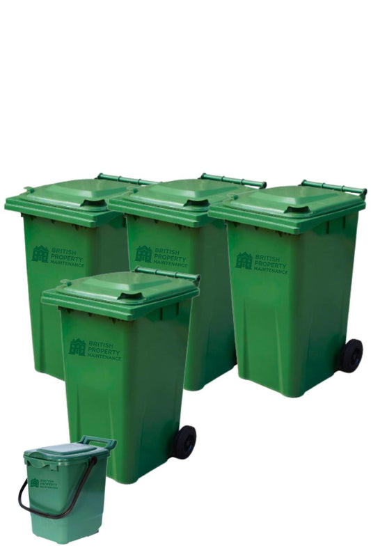 Four Bins and One Food Caddy Cleaning Service