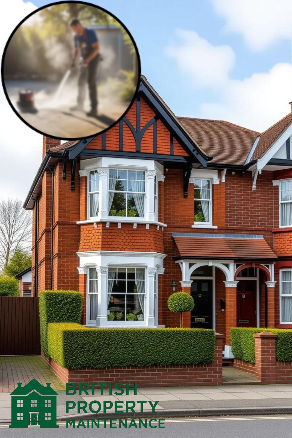 Semi-Detached House Rear Garden Pressure Washing Service