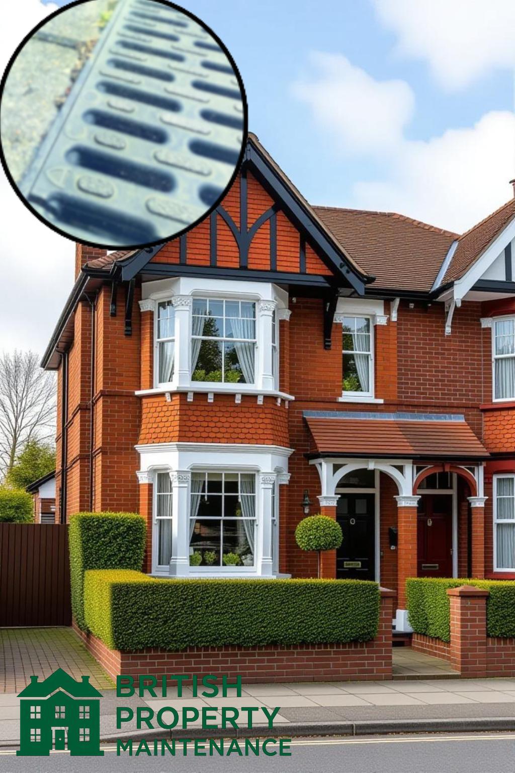 Semi-Detached House Front Garden Ground Gutter Cleaning Service