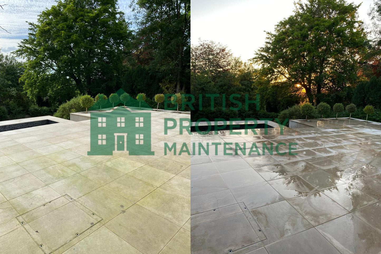 Detached House Front Garden Pressure Washing Service